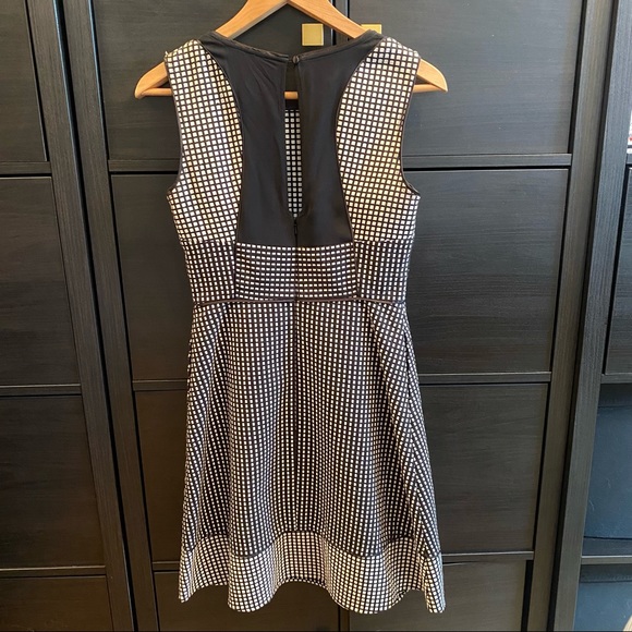 REISS geometric fit and flare dress - Picture 6 of 10